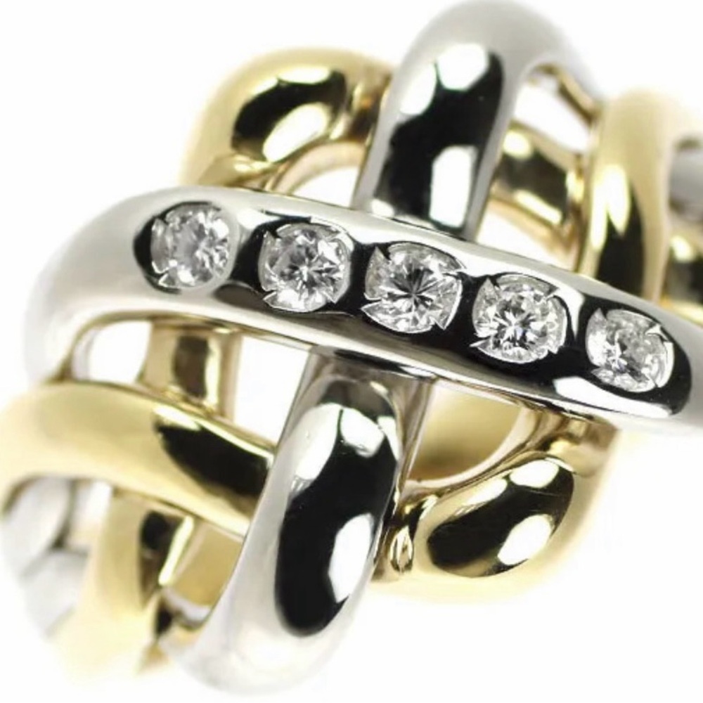 YVES SAINT LAURENT Solid 18K & Platinum Diamond Ring